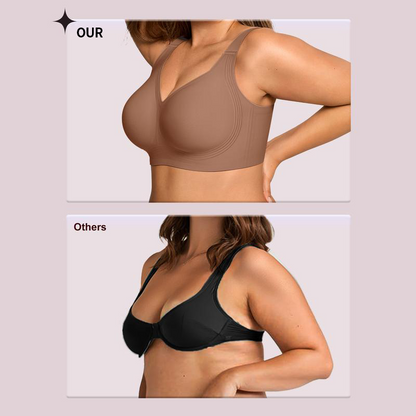 🏆"Finally, Full Coverage Without The Wire.💁‍♀️"Experience the bra that supports your back and smooths your sides.