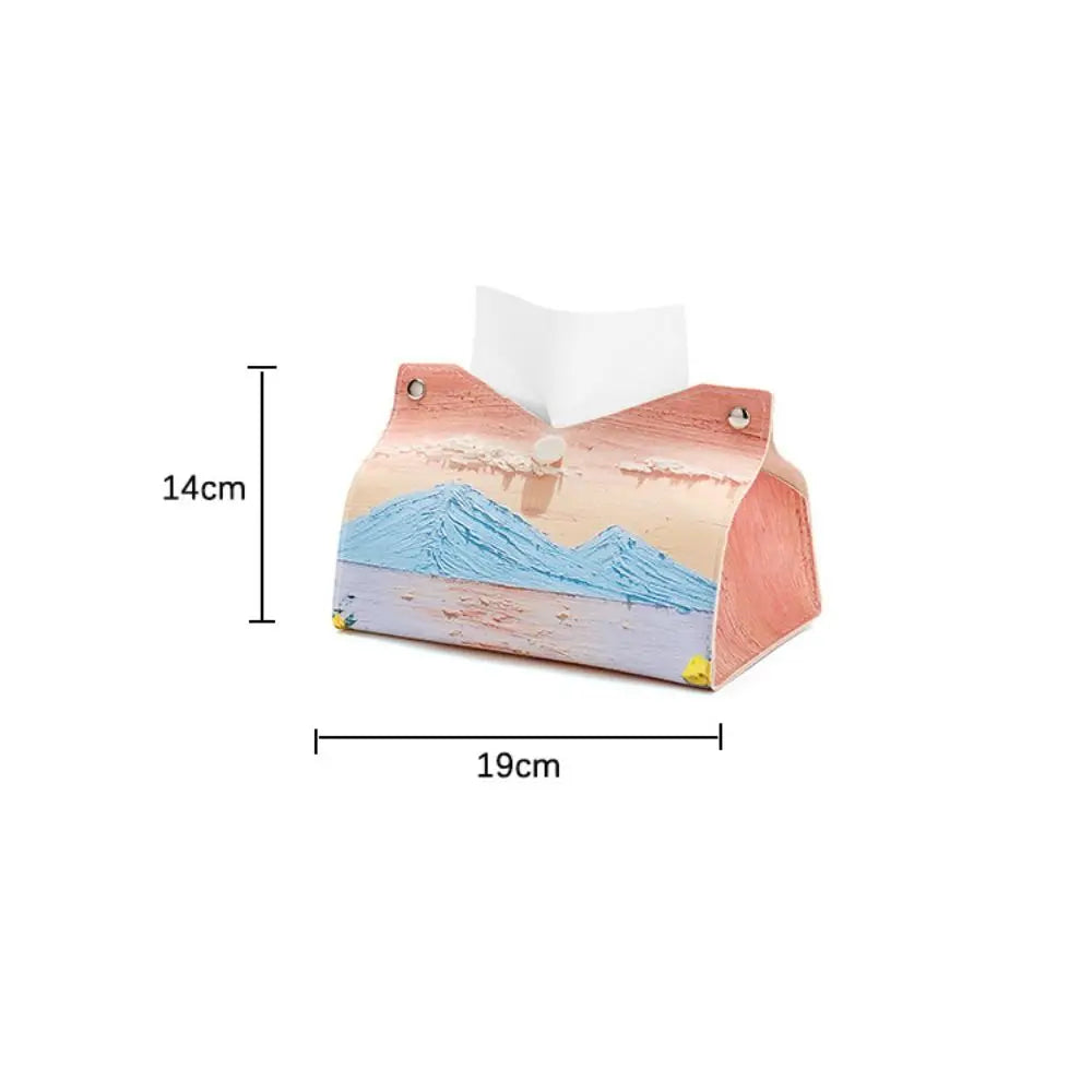 🎀Creative Pink Leather Tissue Box – 🎀Durable Paper Towel Storage