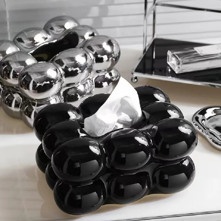 🌸Ceramic Tissue Holder with Drawer – Napkin & Paper Towel Organizer🌸